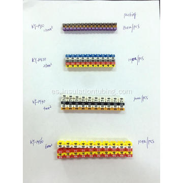 ROHS M Tipo de marcador de cable con marcado diferente